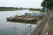 埼玉県 伊佐沼<br>投網漁で使用する小舟